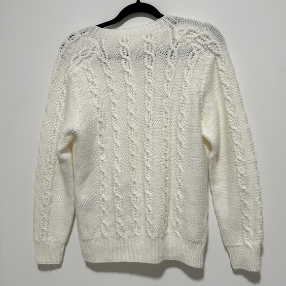 White Knit Cardigan | M - Picture 2 of 3